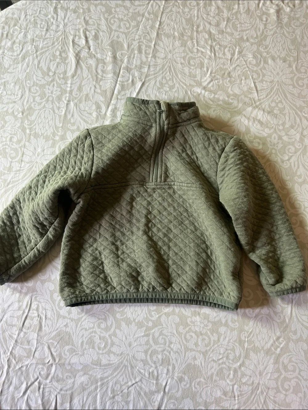 wonder nation Olive Quilted Half-Zip Pullover